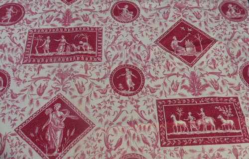 Coupon tissu toile jouy - coupon,