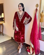 Bollywood Indo-Pakistanais Salwar Kameez Robe Soirée Créateur Costume