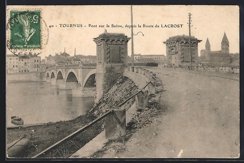 Cpa tournus pont - tournus,,
