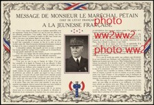 ww2 Photo Vichy Pétain CJF