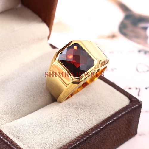 Naturel gemme grenat - grenat, 18k