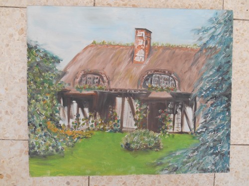 Ferme normande huile - , sur