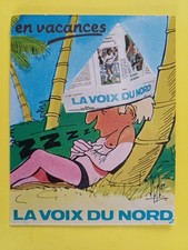 sticker vintage Journal LA VOIX DU NORD en vacances ( 11,2 / 8,8 cm )