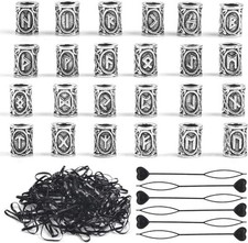 24 PCS Perles de Barbe de