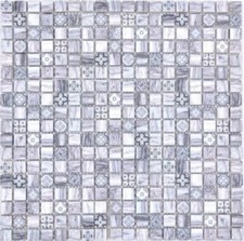 Rétro Carrelage Mosaïque Bois Gris Pâte de Verre Splash Paroi Douche 10 Surfaces