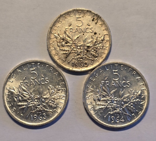 Pieces francs en argent - pieces,