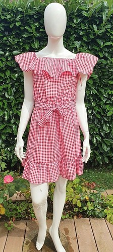 Robe vichy rouge blanche - robe,