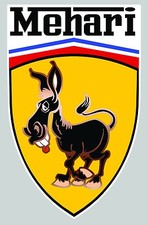 MEHARI CITROEN 2CV HUMOUR 12cm AUTOCOLLANT STICKER AUTO (MA172)