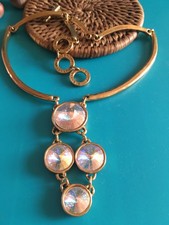 Vintage Collier Doré Signé ENTRE GUILLEMETS