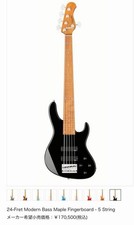 Guitare basse électrique Sadowsky 5 cordes 24 frettes noire utilisée du...