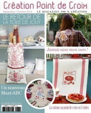 Création point de croix N°32 Toile de Jouy ours V. Enginger P. Samouiloff