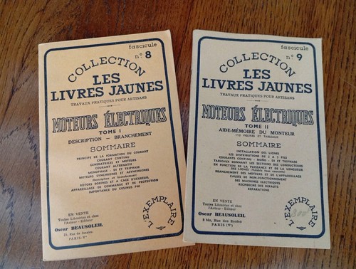 Livres jaunes moteurs - livres,