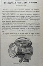 1902 AUTOMOBILE - LE NOUVEAU PHARE LENTICULAIRE - DUCELLIER