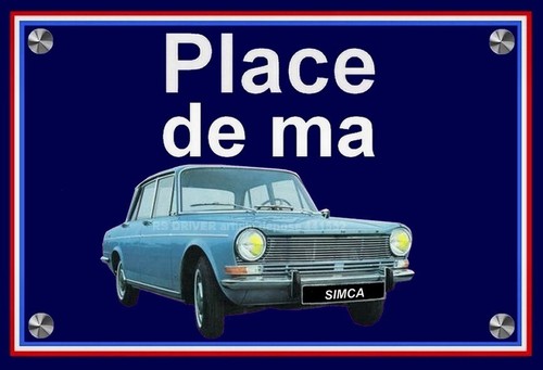 Plaque place ma simca - plaque, de
