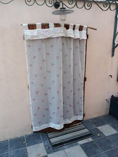 Lot 3 Rideaux Voilage Rideau de porte Fleuri Roses 198 x 132