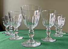 7 verres en cristal de
