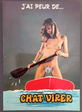 CARTE POSTALE FEMME :  J'AI PEUR DE ... CHAT-VIRER  (45)