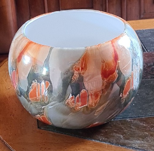 Ancien vase rond art déco - , en