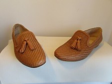 mocassins lotusse cuir tressé camel pointure 37