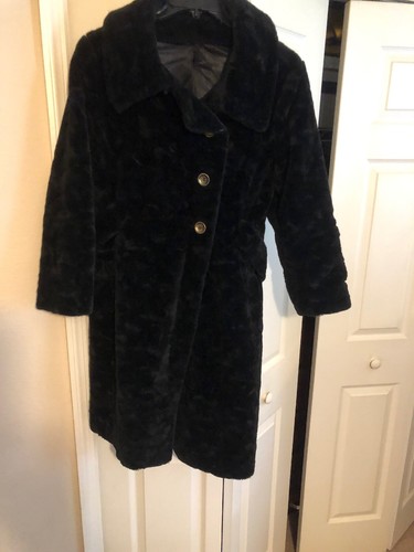 Ladies black faux - fur,