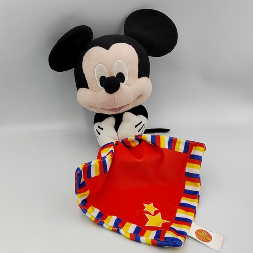 Doudou peluche mickey mouchoir - peluche,