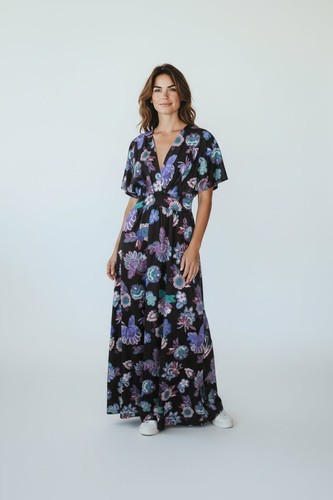 Robe longue fleurie femme - robe, –