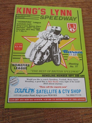Programme speedway king s - -, king's