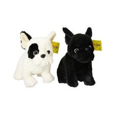 Peluche bouledogue noir ou - 1,