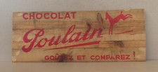 Ancienne plaque bois poulain - ancienne,