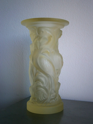 Vase art déco cristal moulé - déco,