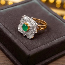 Bague cocktail émeraude