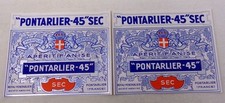 2 étiquettes pontarlier 45