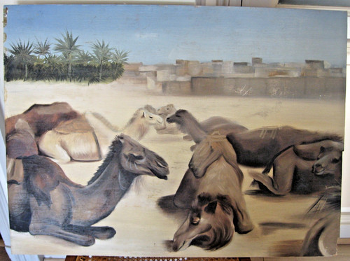 Tableau sur panneau bois - ,