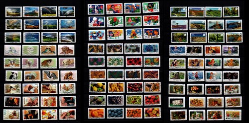 Série timbres adhésifs - timbres,