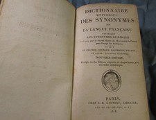 Dictionnaire universel des synonymes de la langue française T. 2 de I à Z 1818