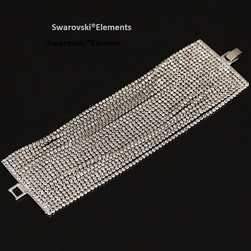 Bracelet manchette swarovski - bracelet,