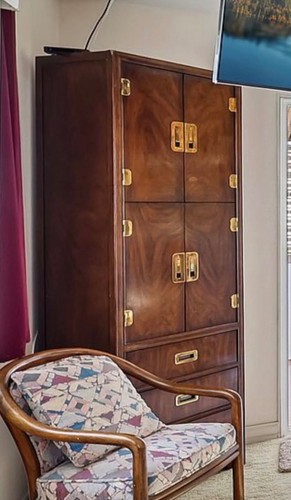 Matching wood vintage armoire - matching,
