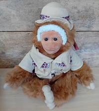 P22/ GIFTOYS  DOUDOU PELUCHE CALINOU SINGE CHIMPANZE ASSI 40CM ETIQUETTE