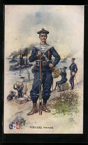 Cpa fusiliers marins - cpa,