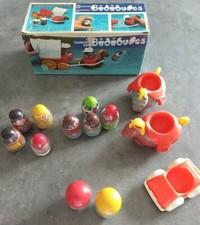 Vintage Weebles BIDIBULES Lines Bros Hasbro Lot dont boîte chariot incomplète C9