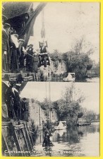 cpa RARE UNITED KINGDOM CANTERBURY The DUCKING STOOL FORDWICH CHAISE de PUNITION