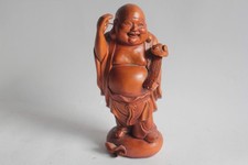 Bouddha rieur bois sculpté (74474)