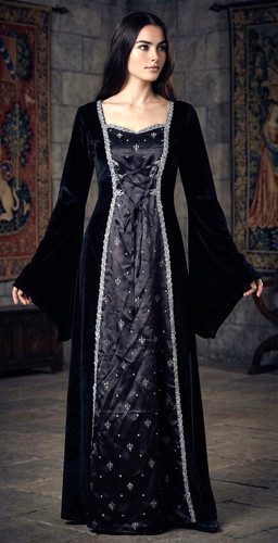 Bäres robe maxi velours - en,