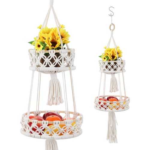 Panier suspendu osier - suspendu,