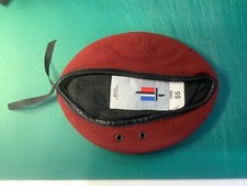BERET ROUGE PARACHUTISTE FRANCAIS TAILLE 55 OCCASION N°4