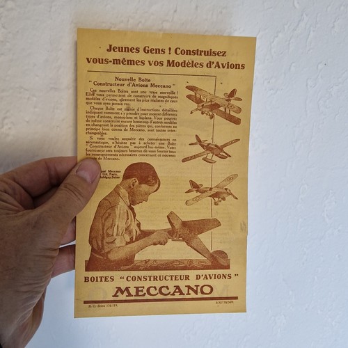Meccano 1933 flyer - meccano,