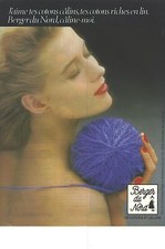 PUBLICITE 1976   BERGER DU NORD laines cotons lins