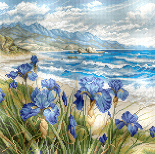 Kit broderie point croix - point, de