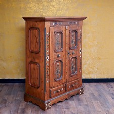 Voglauer Bauer Armoire Braun Antique Anno 1700 Campagne Peint à la Main Vintage