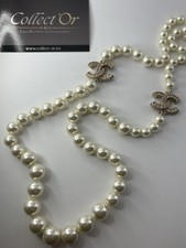 Sautoir Channel - Authentique - Perle - 110cm